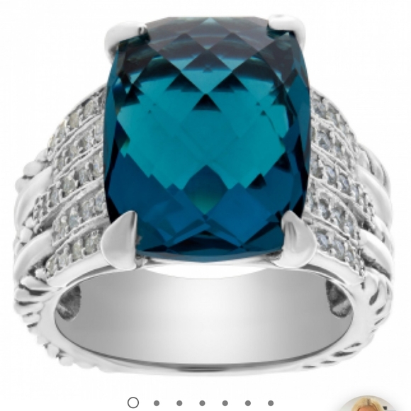 David Yurman Blue Topaz Ring - Picture 6 of 8